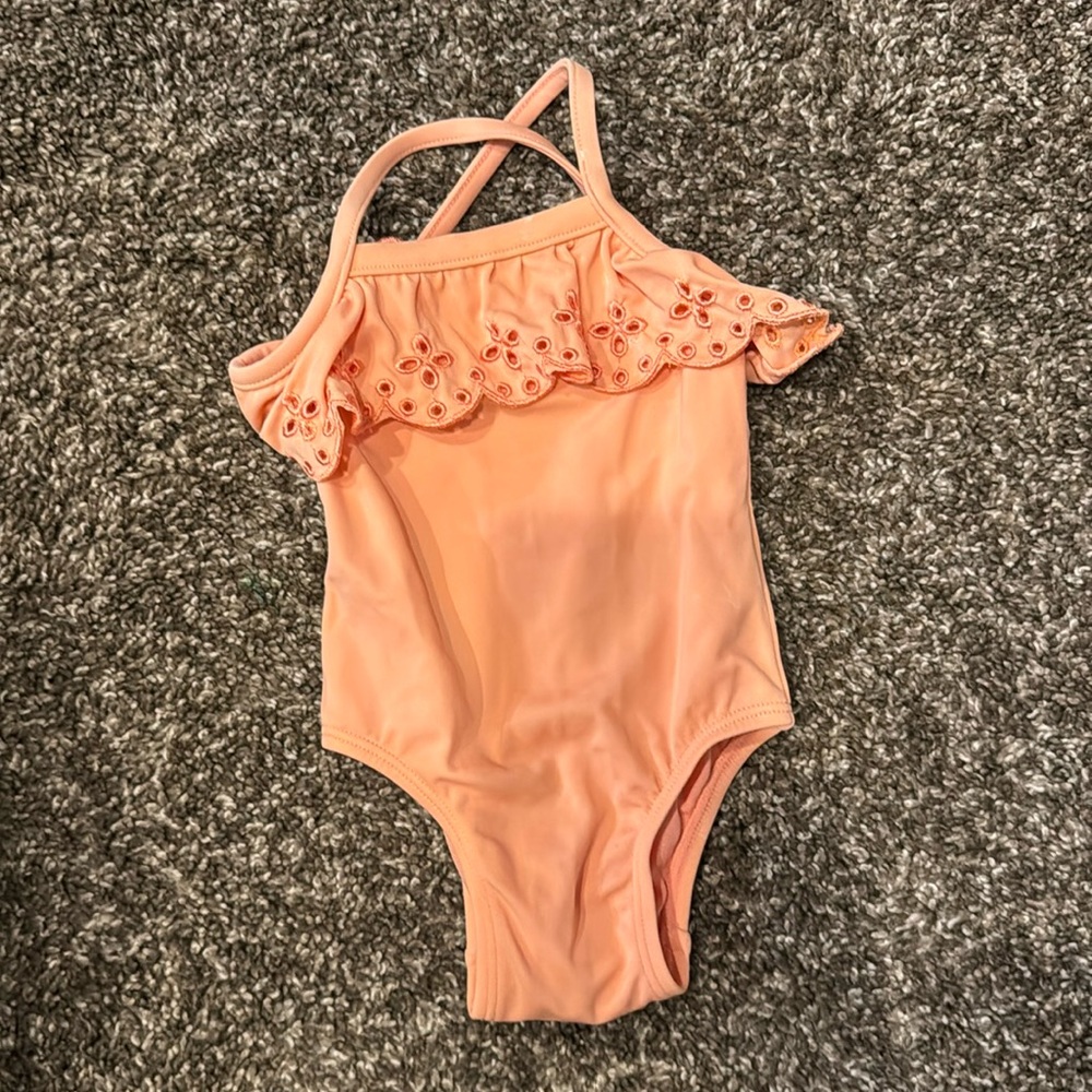 Baby gap peach swimsuit size 0/6 month